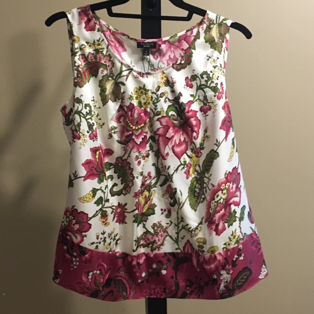 Talbots Floral Silk top
